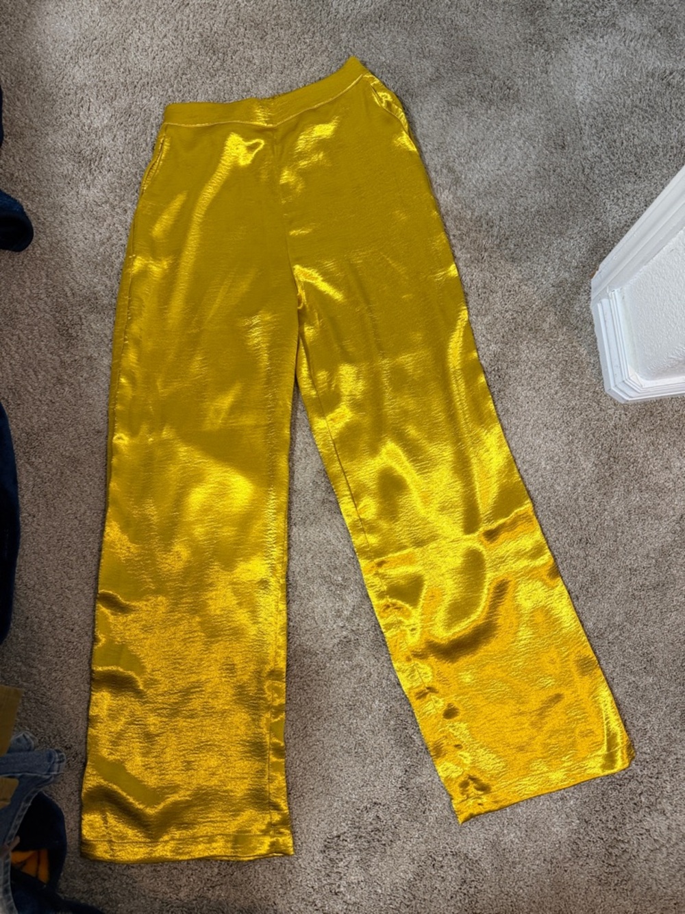 Lovers + Friends Shiny Gold Wide-Leg Kids Pants